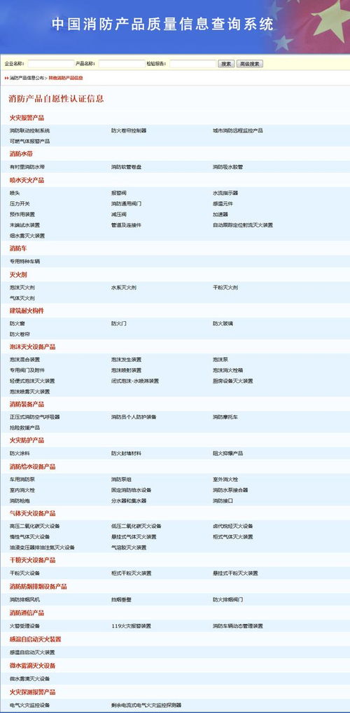 消防自愿性认证产品都有哪些
